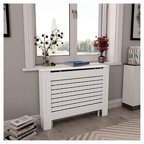 Heating Radiator Accessory, Radiator Cover White 44.1\"x7.5\"x32.1\" MDF