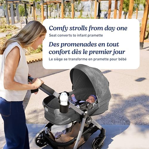 Graco Modes Pramette Travel System, 3-in-1 Baby Stroller and Car Seat Combo with SnugRide SnugLock 35 Infant Car Seat, Rear-Facing from 1.8-16 kg (4-35 lb), Britton - 2