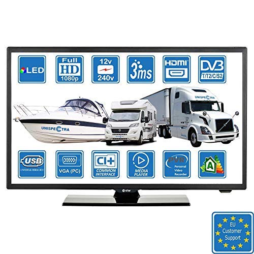 Autocaravanas Cravana Camper Barco 12v 22 Pulgadas 56 cm LED Full HD...