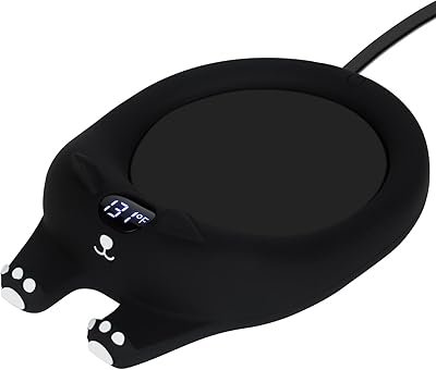 PUSEE Mug Warmer,Coffee Warmer for Desk Candle Warmer Auto Shut Off,Coffee Cup Warmer with 3 Temp Settings,Electric Beverage Warmer Plate for Coffee,Tea,Water Milk and Cocoa(Not Include Cup)