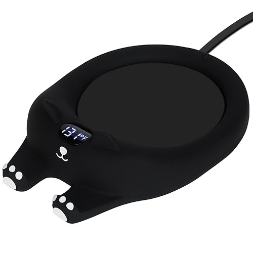 PUSEE Mug Warmer,Coffee Warmer for Desk Candle Warmer Auto Shut Off,Coffee Cup Warmer with 3 Temp Settings,Electric Beverage Warmer Plate for Coffee,Tea,Water Milk and Cocoa(Not Include Cup)