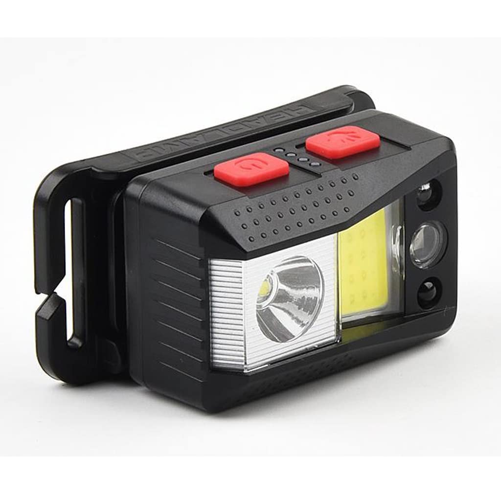 OYYMTE Led Induction Headlight USB Charging Outdoor Strong Light Cob Head-Mounted Lightweight Small