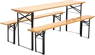 Gastro Uzal Marquee Set 220-70, Table: L 220 cm - W 70 cm, Bench: L 220 cm - W 25 cm, Beer Table, Beer Bench, Beer Benches