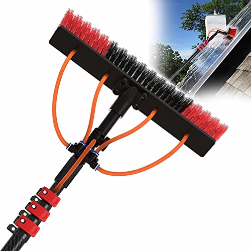 Kit de Poste con alimentación de Agua, Kit de Limpieza de Ventanas, Poste para Limpieza de Ventanas, Limpieza de vidrios de Ventanas Altas, Paneles solares y fotovoltaicos, 35 pies/10,8 m