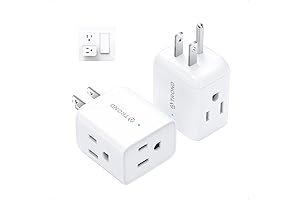 TROND 2-Pack 3-Way Electrical Outlet Splitters