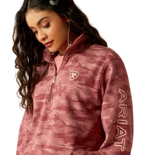 Image of ARIAT womens Logo 1 /2 Zip Sweatshirt