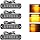 4Pcs 6LED Amber Strobe Light