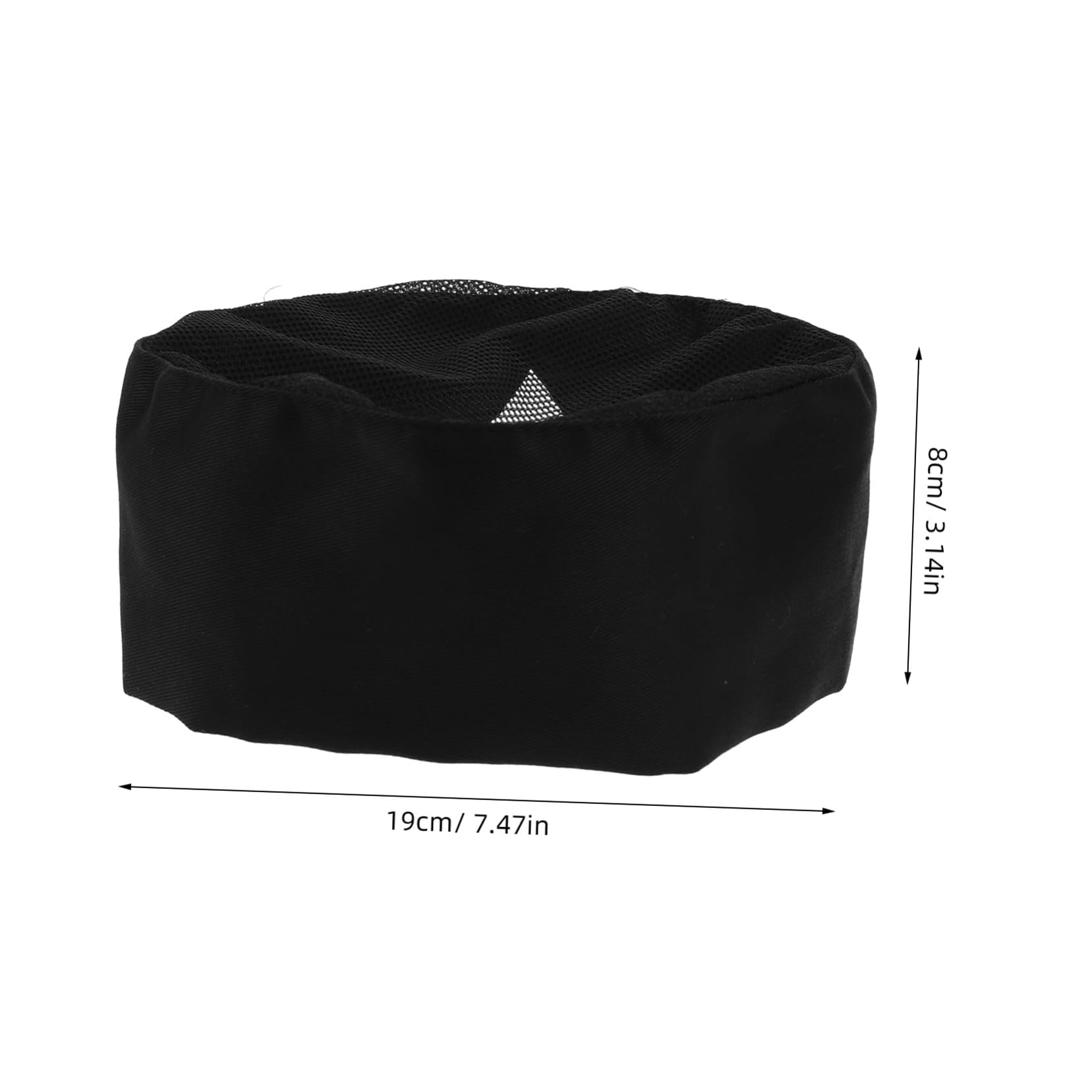 ORFOFE 4 Piezas Gorros de Chef Unisex Gorra Cocina Transpirable de Malla para Hombres y Mujeres Gorros de Trabajo para Servicios de Hostelería y Catering Negro Doble de Poliéster-algodón
