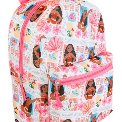 Disney Moana Backpack for Kids - Bundle with 16” Canvas Moana Backpack with Water Bottle, Stickers, More | Moana Backpack Set for Girls, Toddlers4