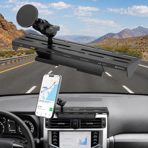 Surfcabin Metal Dashboard Phone Holder: Fits Toyota 4Runner 2010–2024 - Magnetic Dashboard Phone Mount - 2 Installation Ways with Adhesive & Screw Mount