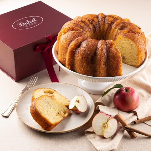Dulcet Gift Baskets Jewish Apple Cinnamon Favorite Kosher Dairy Round Coffee Cake Gift Box for Holiday, Birthday, Sympathy or Get Well for Men & Women ideal for Jewish New Year