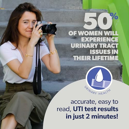 azo urinary tract infection uti test strips accurate results in 2 minutes clinically tested easy to read results clean grip handle 1 most trusted brand 3 count