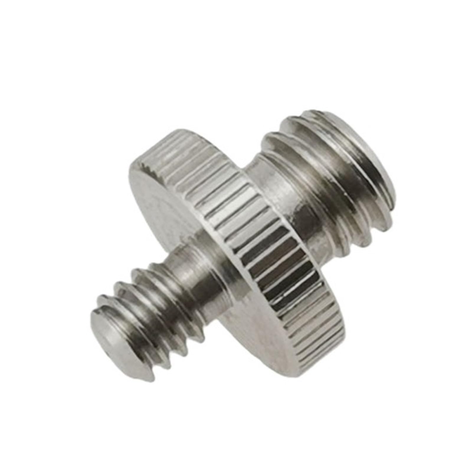 Adaptador roscado de 1/4" a 3/8" macho doble tornillo de 18mm para cabezal de trípode
