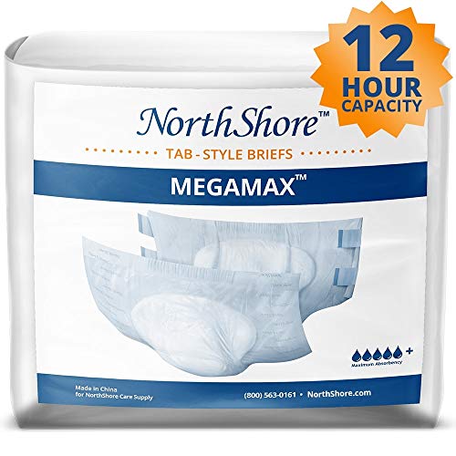 NorthShore MegaMax Tab-Style Briefs, Small, Pack/10