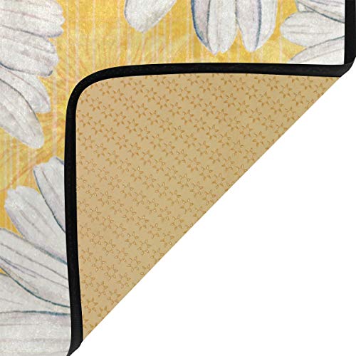 Susiyo Kitchen Mat Watercolor Floral Daisy Flowers Kitchen Rug Mat Anti-Fatigue Comfort Floor Mat Non Slip Oil Stain Resistant Easy To Clean Kitchen Rug Bath Rug Carpet For Indoor Outdoor Doormat #TOP2