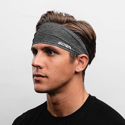 Image of Suddora Workout Headband, Sports Headband for Women and for Men Athletic, Lightweight, Stylish & Comfortable Spandex Headband for Running, Workout, Football, Cosplay & Costumes(Dark Static Gray)