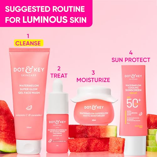 DOT & KEY Watermelon Super Glow Gel Face Wash With Vitamin C&Cucumber|Face Wash For Glowing Skin|Oil Free Face Wash|Removes Excess Oil&Dirt|For... - Image 7