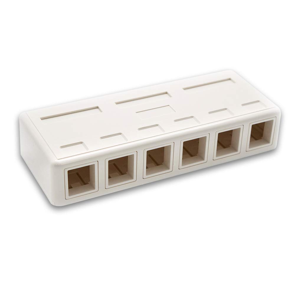 Amazon.com: Beszin Keystone Jack Surface Mount Box White