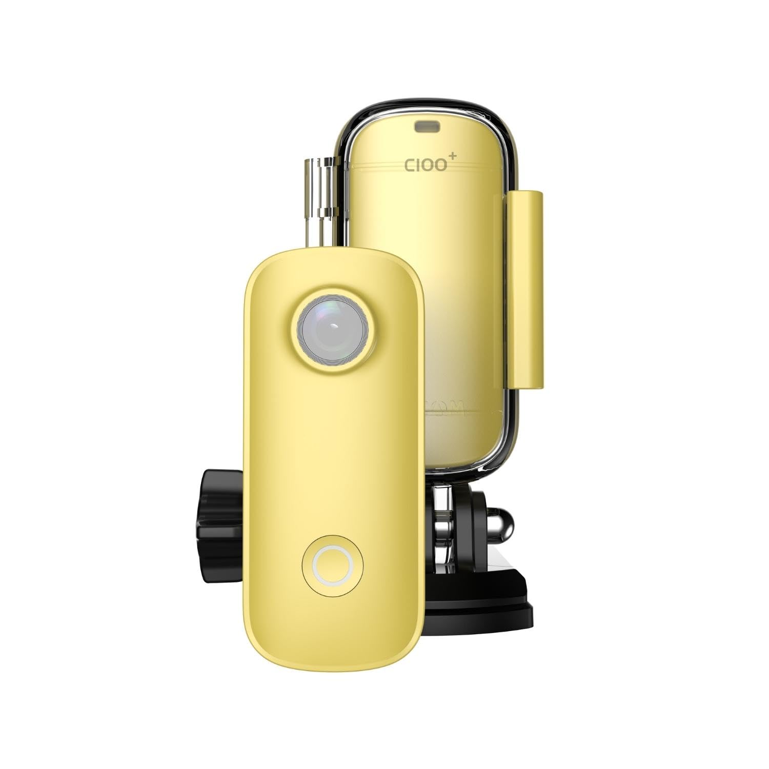 SJCAM C100+ 4K UHD Mini Cámara de Acción 4K 30FPS 15MP Pequeña y Portátil 115º con Ángulo de Visión Protección Carcasa Hasta 30 Metros Buceo WIFI 2.4GHz Deportes Uso Amarillo