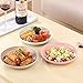 3 Pack Lightweight Wheat Straw Plates 7.87”, iTavah Unbreakable Kids Plates Set, Non-toxin Healthy Eco-friendly Dishes, Dinner Plates Dishwasher Safe Microwave Safe Tableware Dinnerware