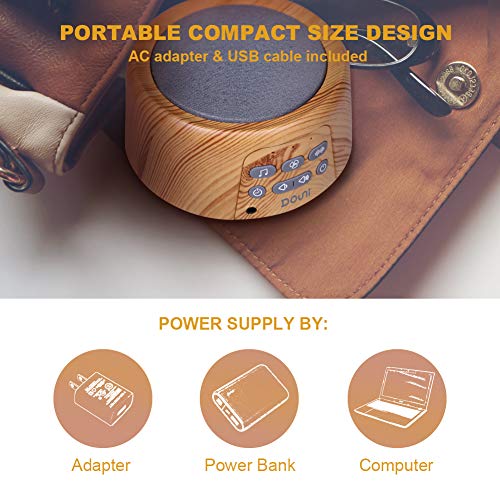 Douni Sleep Sound Machine - White Noise Machine With Soothing Sounds Timer & Memory Function For Sleeping & Relaxation,Sleep Therapy For Kid, Adult, Nursery, Home,Office,Travel.wood Grain #TOP5