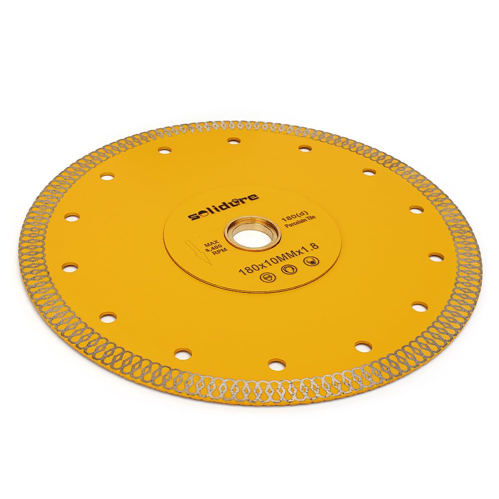 Solidure Tile Diamond Blade 180mm x 22.23/20mm,Ceramic Cutting Disc Cutting for Granite,Marble,Stone,Tiles - Image 3