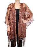 Mother of The Bride Beaded Evening Fashion Shawl Top Jacket Poncho Cover