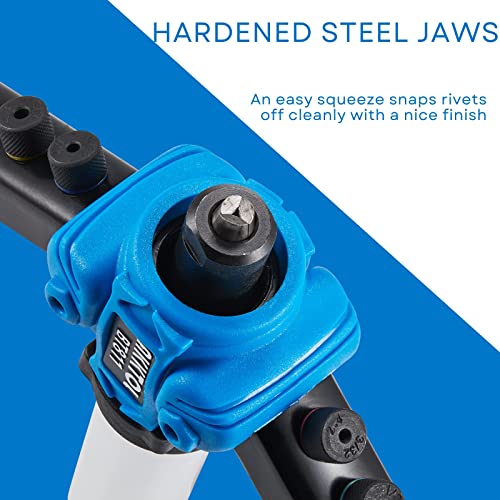 Akktol Rivet Gun, 1/4" Pop Rivet Gun Kit With 210Pcs Rivets, Heavy Duty 13" Hand Riveter Kit With 5 Nosepieces For Metal, Gutter & Automotive #TOP4