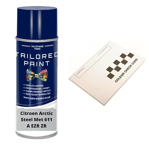 For Citroen 2000-Present Arctic Steel Met 611 A EZR ZR Aerosol Spray Paint Rattle Can (Aerosol Spray Paint)