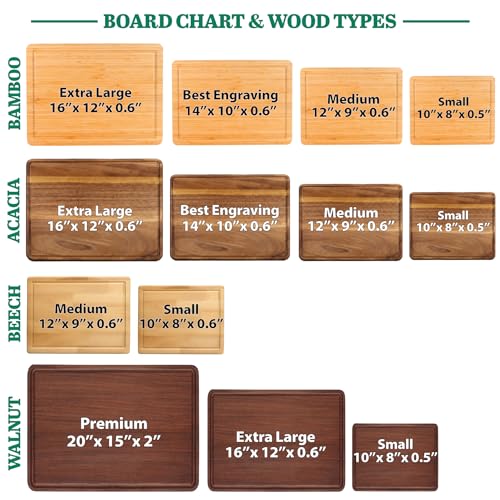Tabla de cortar rectangular en madera personalizada miniatura 6