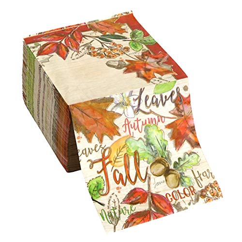 Artstyle Disposable Paper Dinner Party Napkins, Color My Fall, 120-Count #TOP22