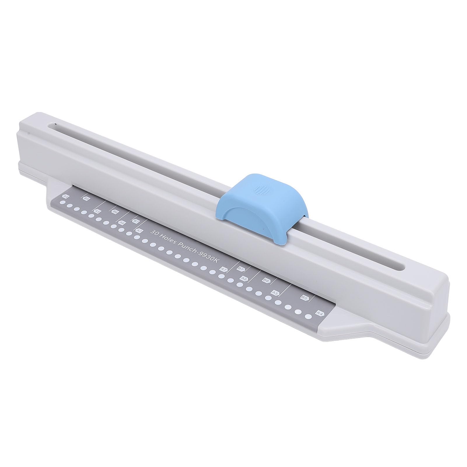 30 Hole Punch Hand Push Binding Machine Heavy Duty Loose Leaf Paper Puncher for Office School A4 B5 A5 B6 A6 B7 A7 ABS Plastic Metal 5 Sheet Capacity