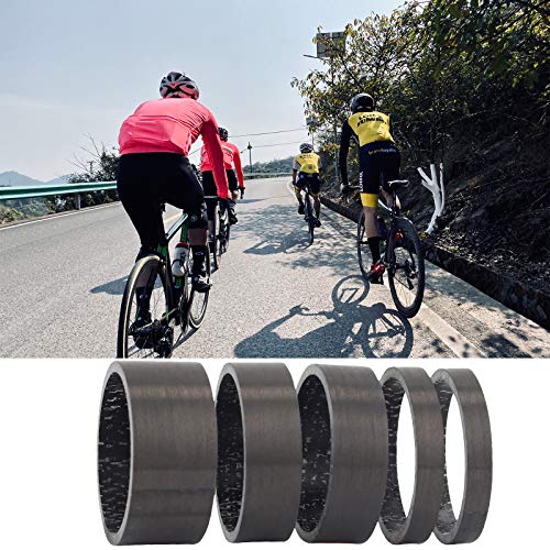 image for SkyTened Bike Carbon Fiber Headset Spacer, Handlebar Stem Spacers Kit 