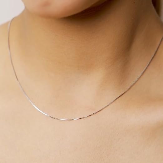 ZAVYA 925 Sterling Silver Rhodium 22-Inch Chain for Women | Gift