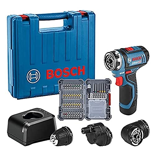 In dotazione Amazon Exclusive: GSR 12V-15 FC, 1x attacco per mandrino, 1x attacco eccentrico, 1x attacco angolare, 1x batteria da 2.0 Ah, 40 pz. set di accessori, valigetta artigianale