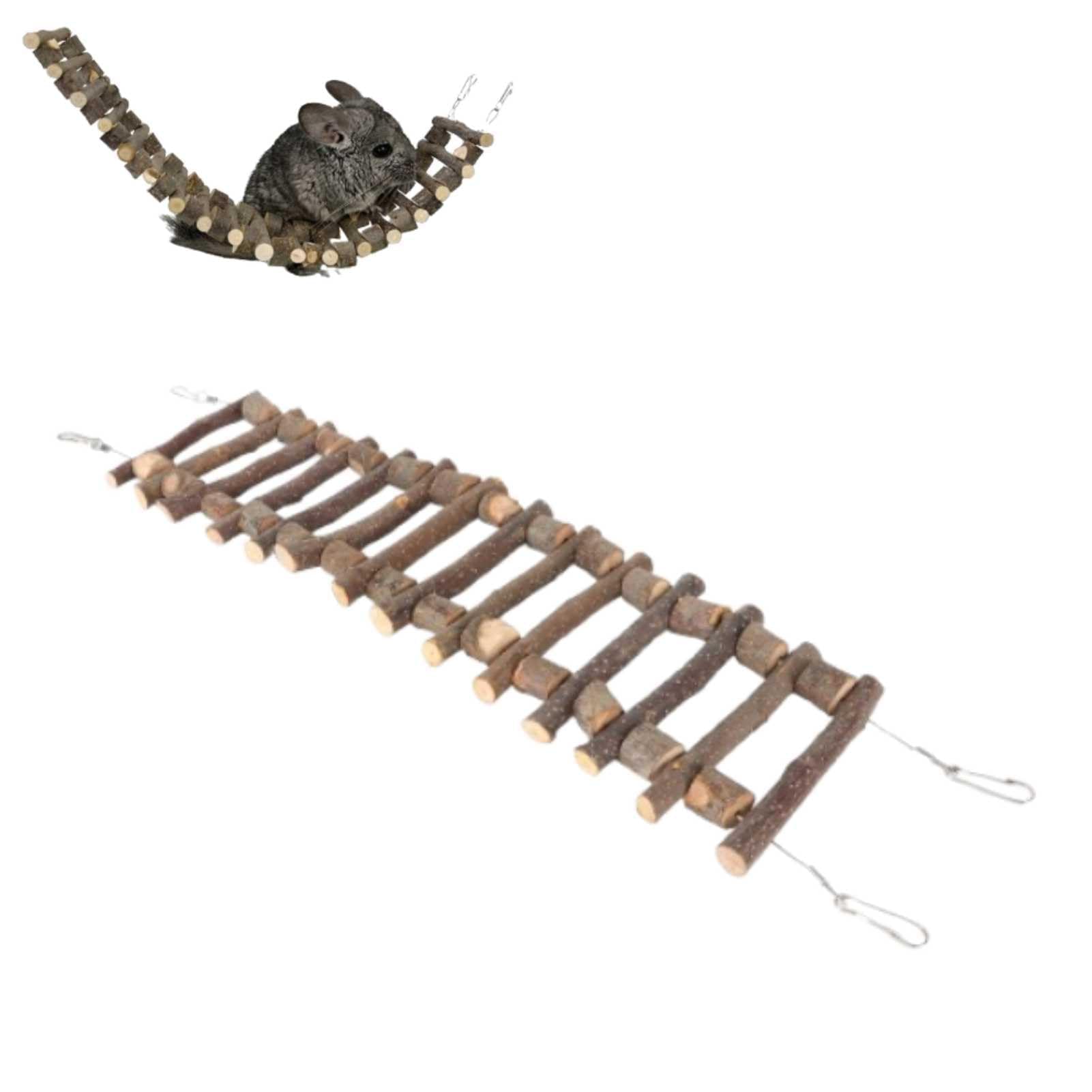 Escalera para Animales Pequeños, Productos para Mascotas, Escalera para Pájaros, Escalera para Subir Mascotas, Escalera para Pájaros para Jaula para Loros(50cm)