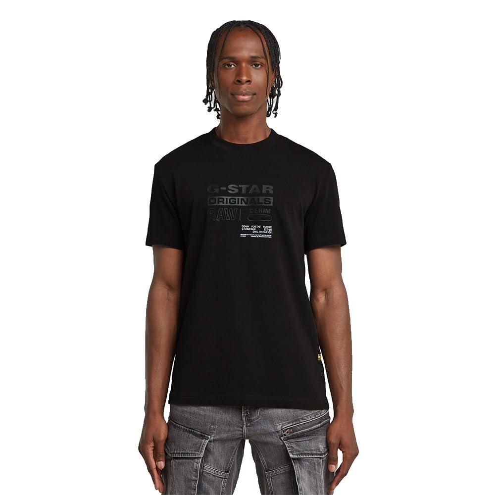 G-STAR Men's Originals R T T-Shirts, Black (Dk Black D26044-c336-6484), L