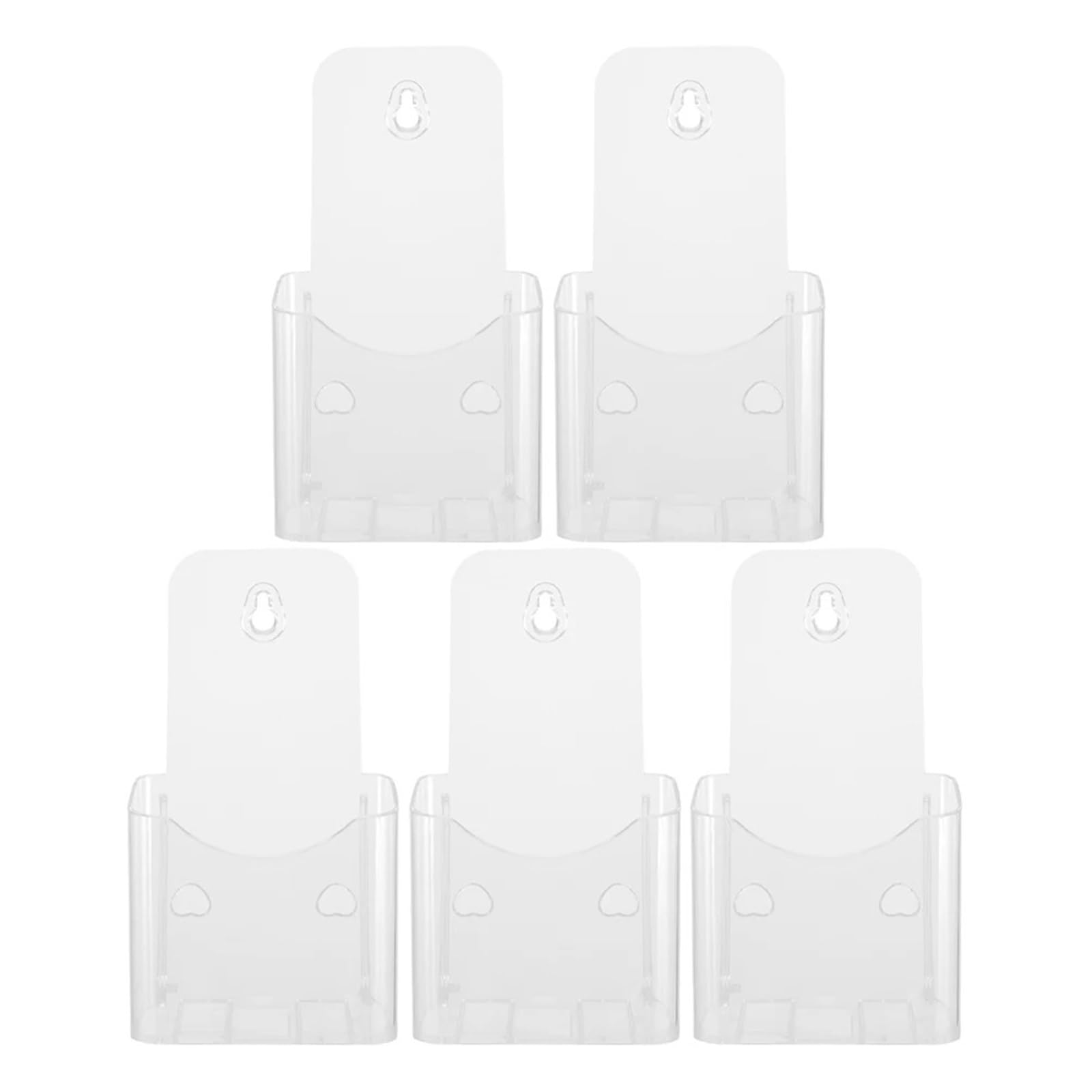 bogniga Acrylic Brochure Holder 5Pcs Acrylic Display Stand A4 Trifold Brochure Holder Rack File Storage Organizer Transparent Pocket