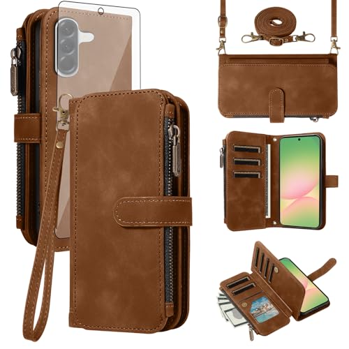 Étui portefeuille zippé Samsung Galaxy A56 5G porte-carte de crédit