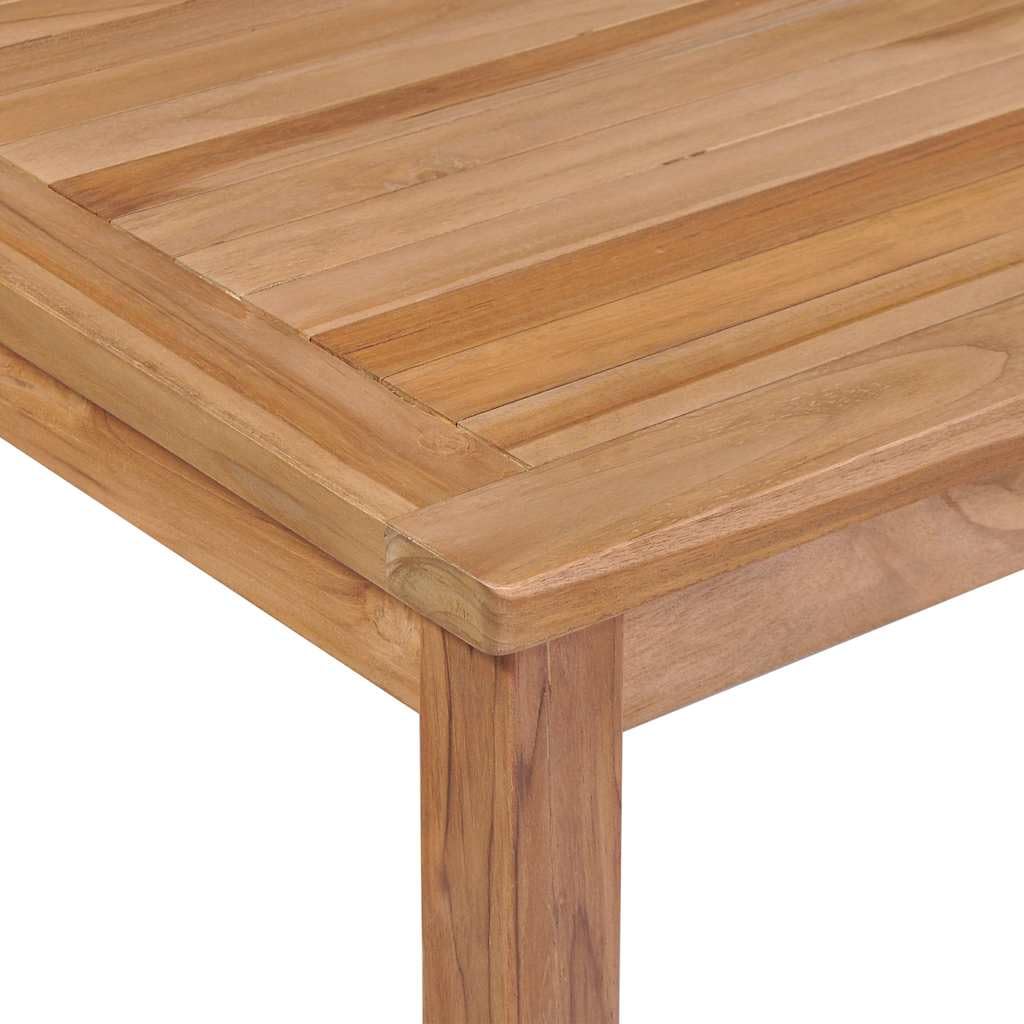 Tavolo da giardino in teak, 200 x 100 x 77 cm, in legno massiccio, finitura a base d'acqua, robusto e resistente alle intemperie, per cucina, giardino, terrazza e balcone