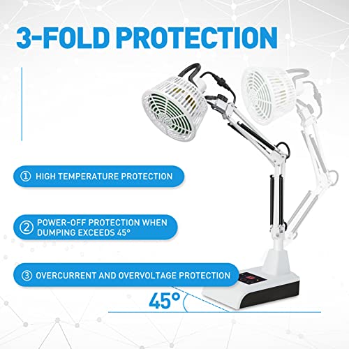Image of 2-in-1 TDP Far Infrared Mineral Heat Lamp | Acupuncture Light Therapy Physiotherapy Desktop for Healing Body Arthritis Chronic Pain Relief, Sleep, Wound