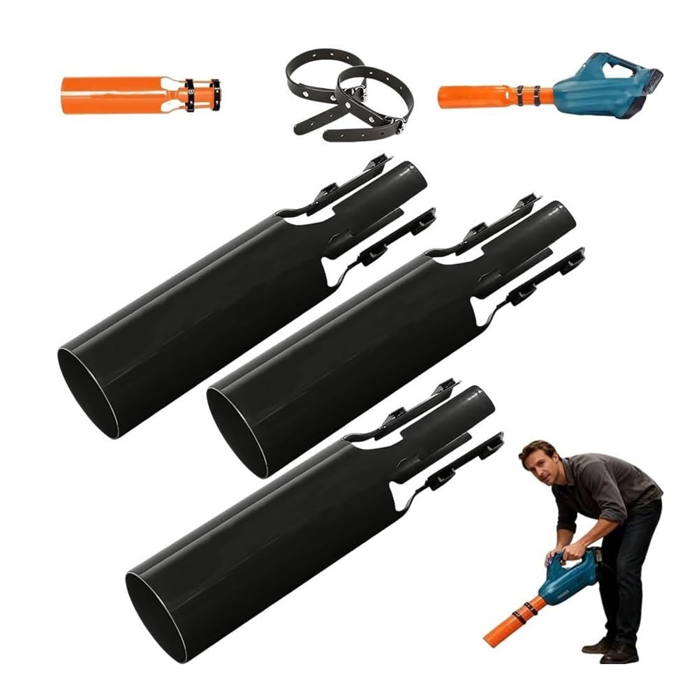 Amplificador de aire para soplador de hojas, accesorio universal de boquilla de soplador de hojas, amplificador de aire inalámbrico para tubos de soplador de 2 a 4 pulgadas, acelerador de flujo