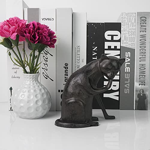 Estatua de Gato de Metal DreamsEden para Decoración miniatura 7
