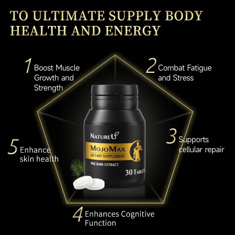 Image of L-Citrulline Supplements, French Pine Bark Extract and L-Citrulline Complex, Nitric Oxide Supplement for Men, Performance Supplement for Men Health Endurance Recovery Support