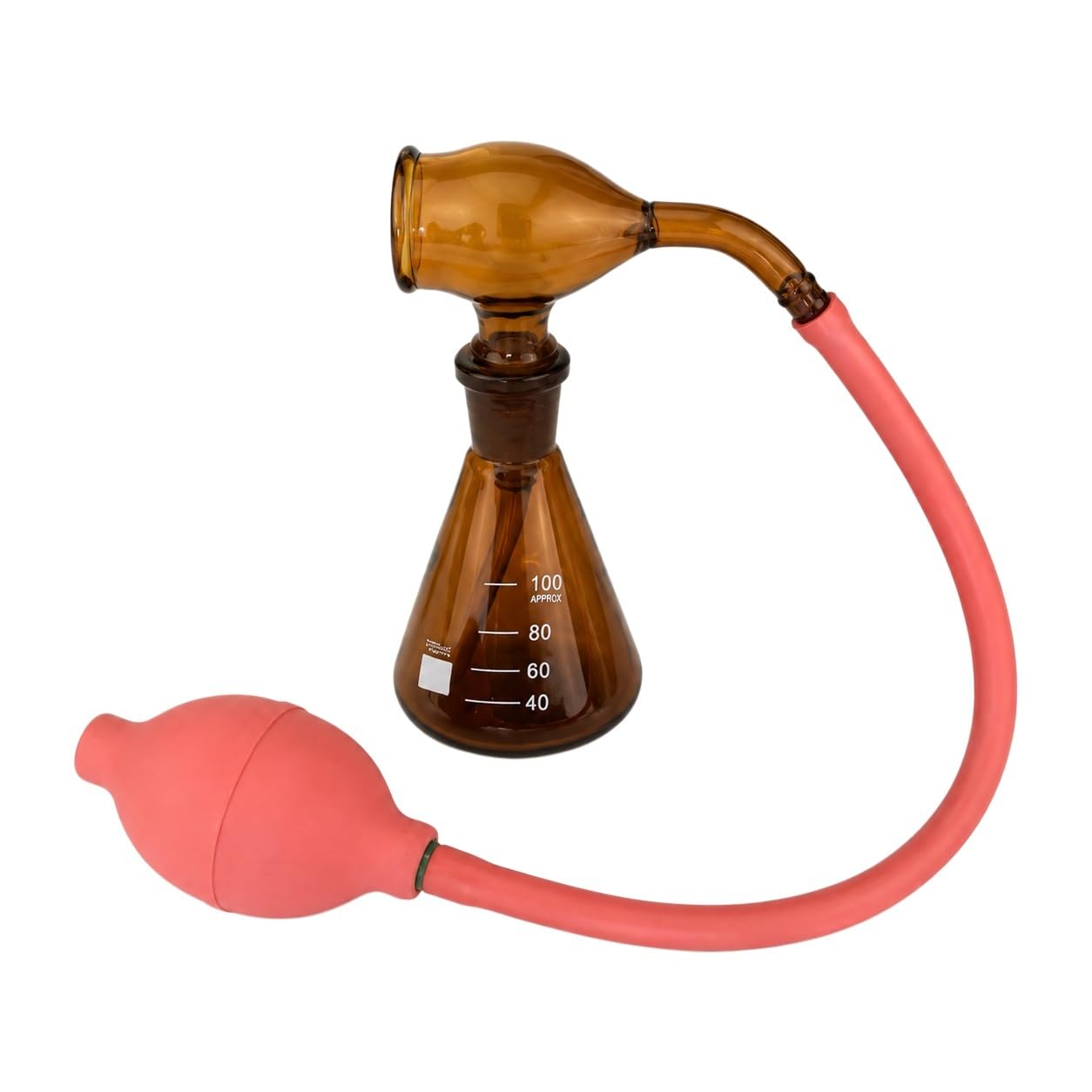 Szklany Rozpylacz TLC Borokrzemowy Gumowa Gruszka-Bursztynowe 50ml