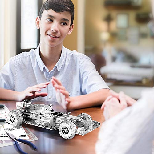 Piececool 3D Puzzle Metall Formel Rennen, 3D Metall Puzzle Automodell für 340 Edelstahl, Ganzes Metal, 1:1 Wiederherstellen Sammlung… – Ansicht 6