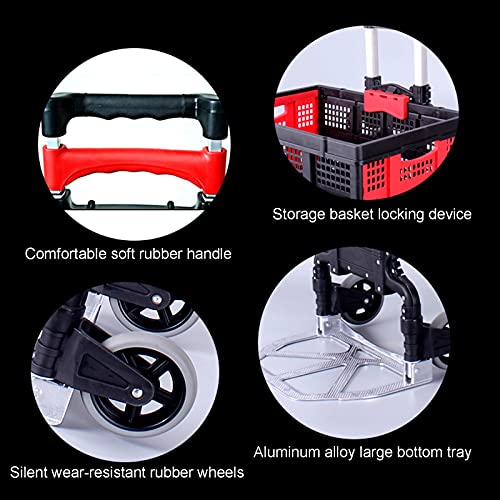 Carretilla plegable de aluminio, capacidad 68kg miniatura 3