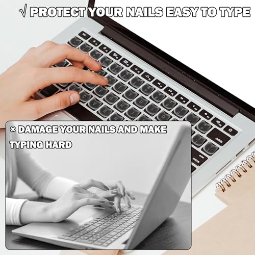80 Piezas Tapas De Teclado De Vidrio Para Uñas Largas miniatura 5