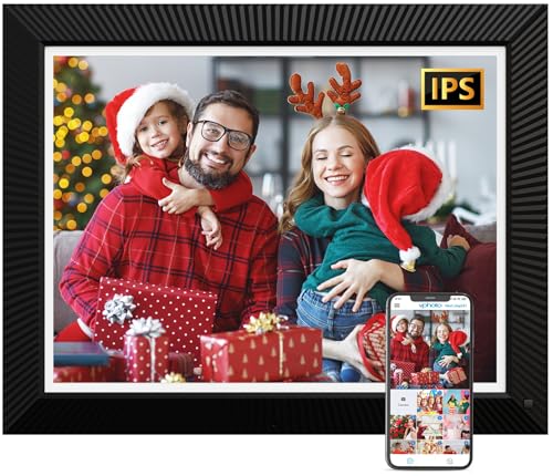 Image of Large Digital Photo Frame 16.2 inch-Digital-Picture-Frame - 32GB Dual-WiFi Digital Frame, No Touch Screen, Slideshow, Load Photo Video from Phone via APP Email, Free Cloud Storage, Gift for Mom Dad