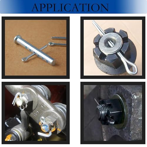 Cotter Pin Set with Assortment BoxStainless Steel Safety Cotter Pins Set in Different Sizes for Cars Motorhomes Garden Tools